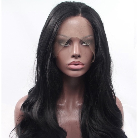 ?Kelli 18” BLACK GLUE-LESS NATURAL WAVE WIG *NWT* main image 4